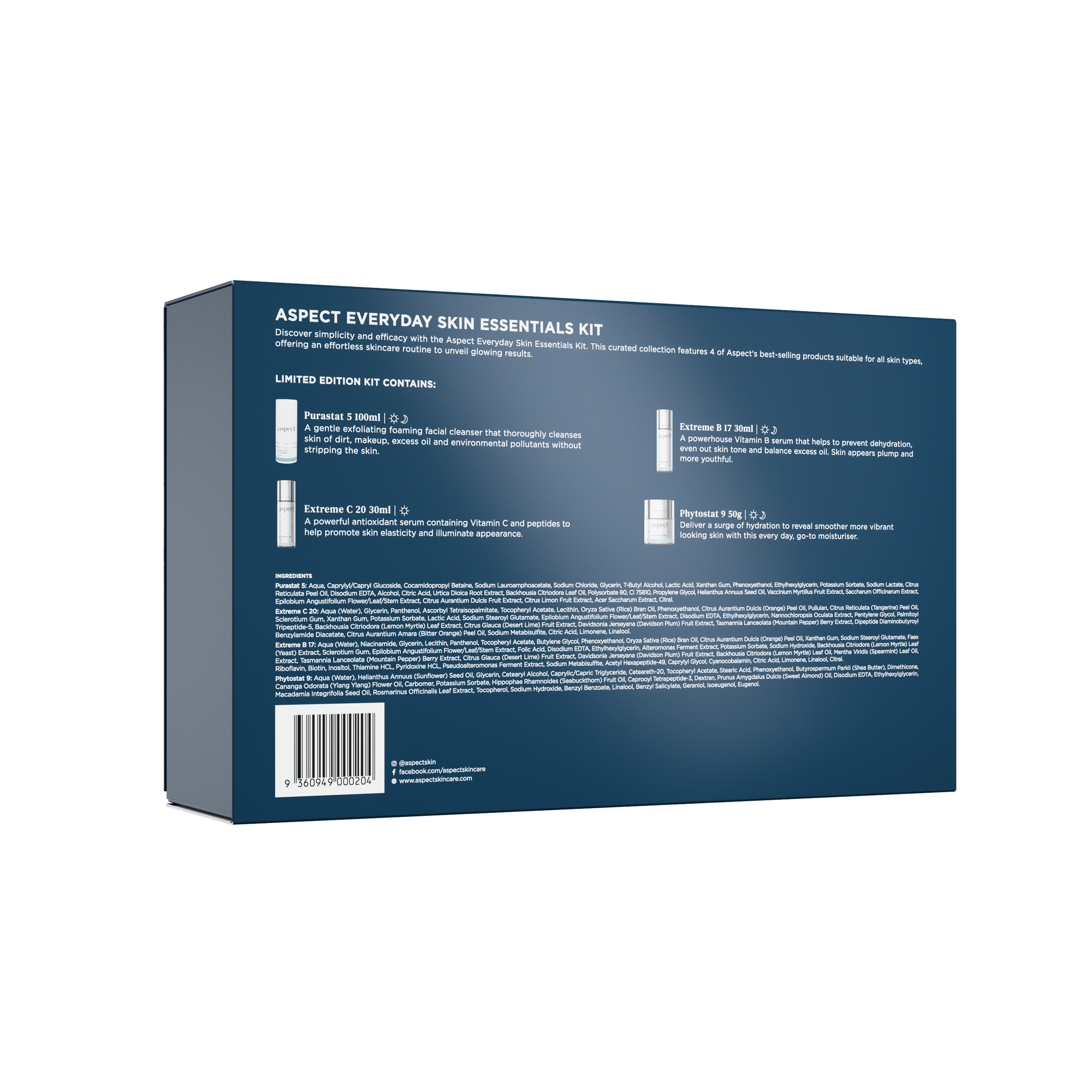 Aspect Everyday Skin Essentials Kit (Limited Edition) Value $434.00