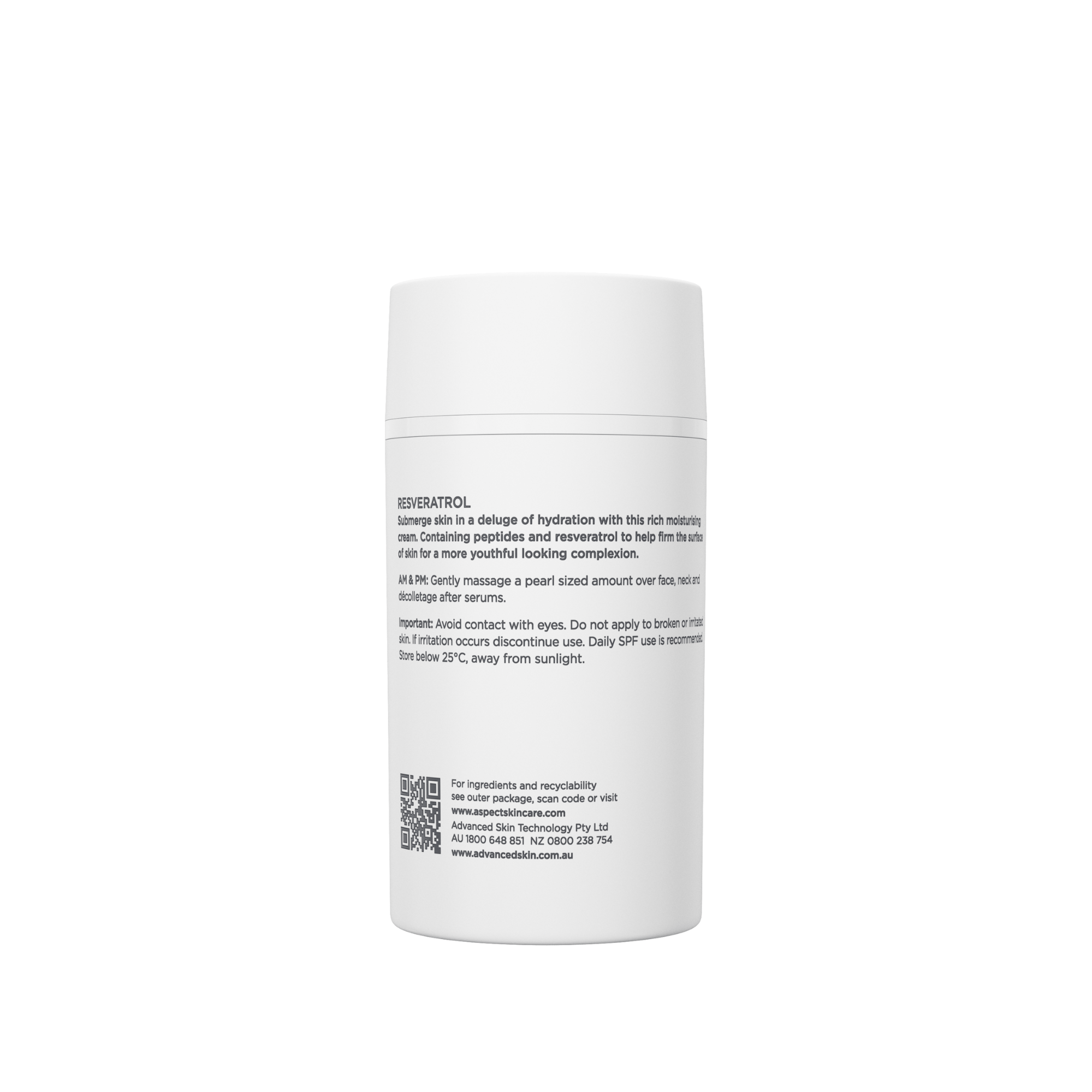 Aspect Dr Resveratrol Moisturising Creme 50 g